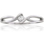 10k White Gold Princess-cut Diamond Promise Ring (1/10 cttw, I-J, I1-I2) 10k White Gold Princess-cut Diamond Promise Ring (1/10 cttw, I-J, I1-I2)